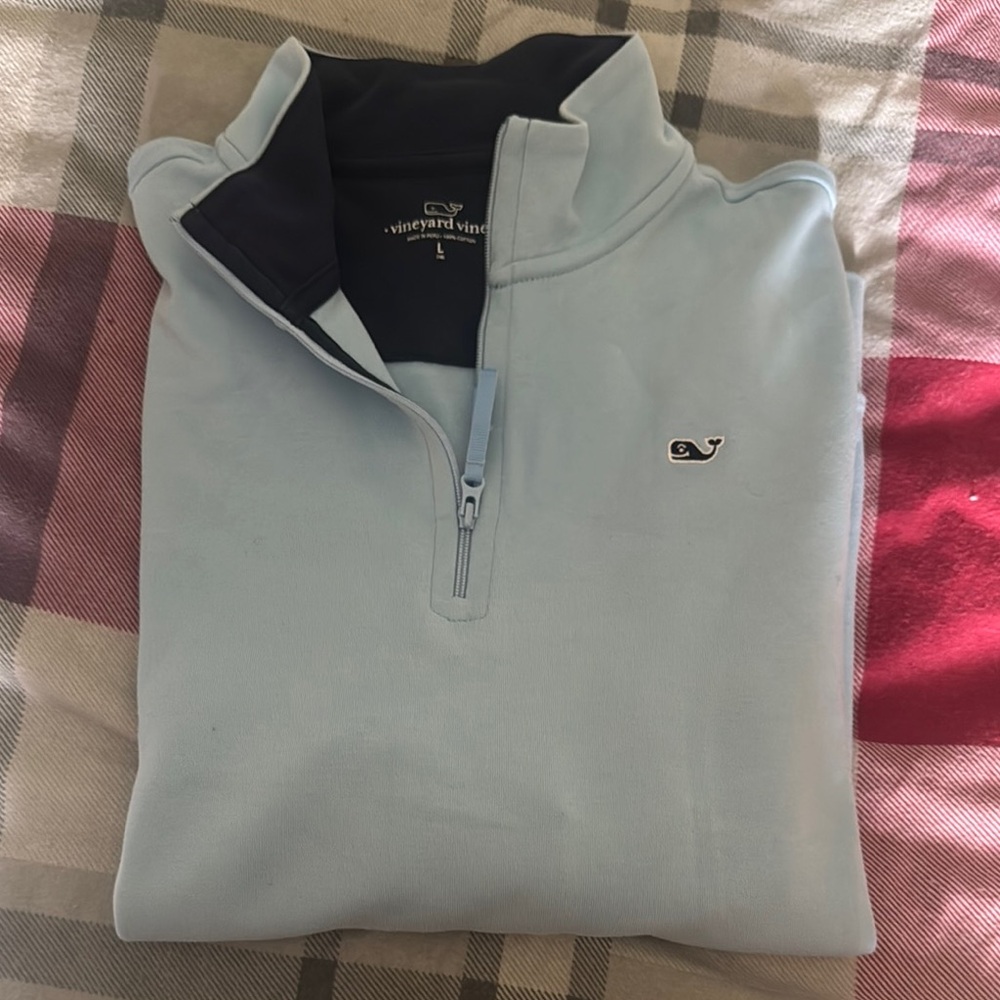 Vineyard Vines Blue Zip Up Sweater